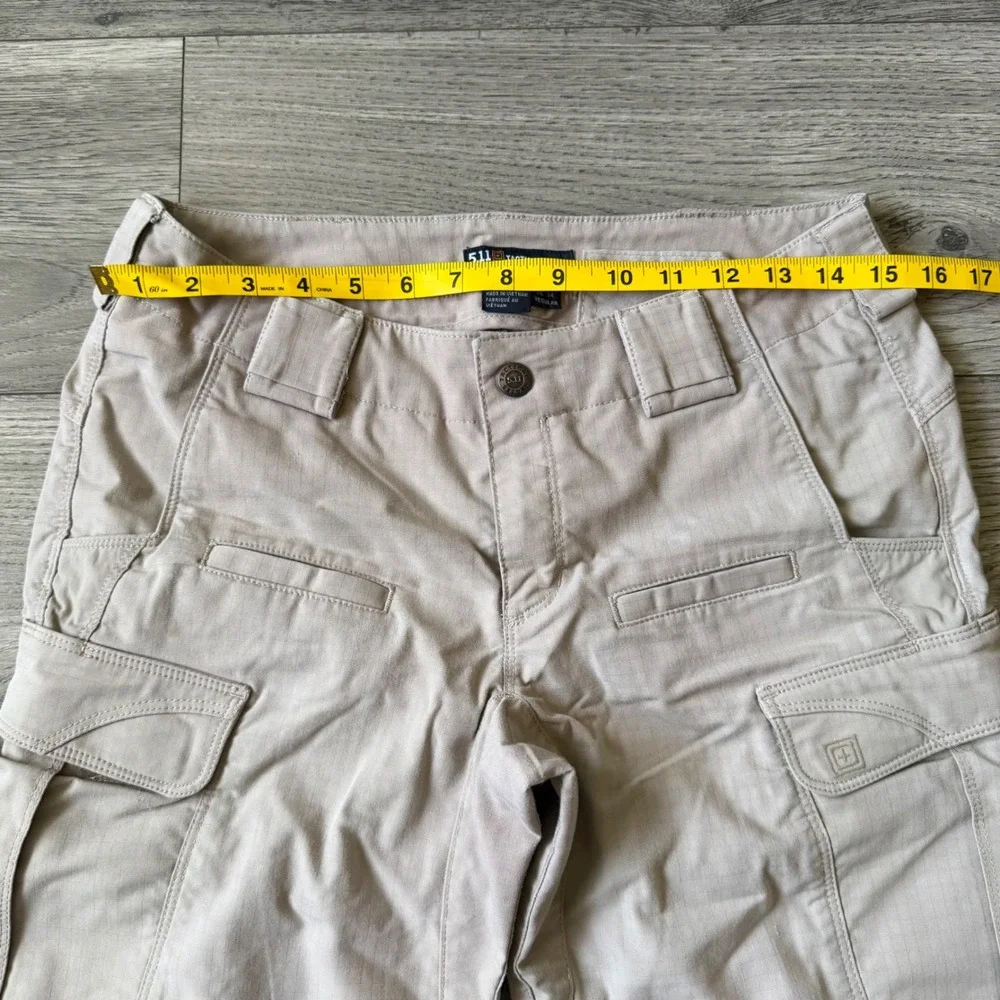 5.11 Tactical Series Womens Khaki Ripstop Cargo Pants Size 4 Regular Tan Utility